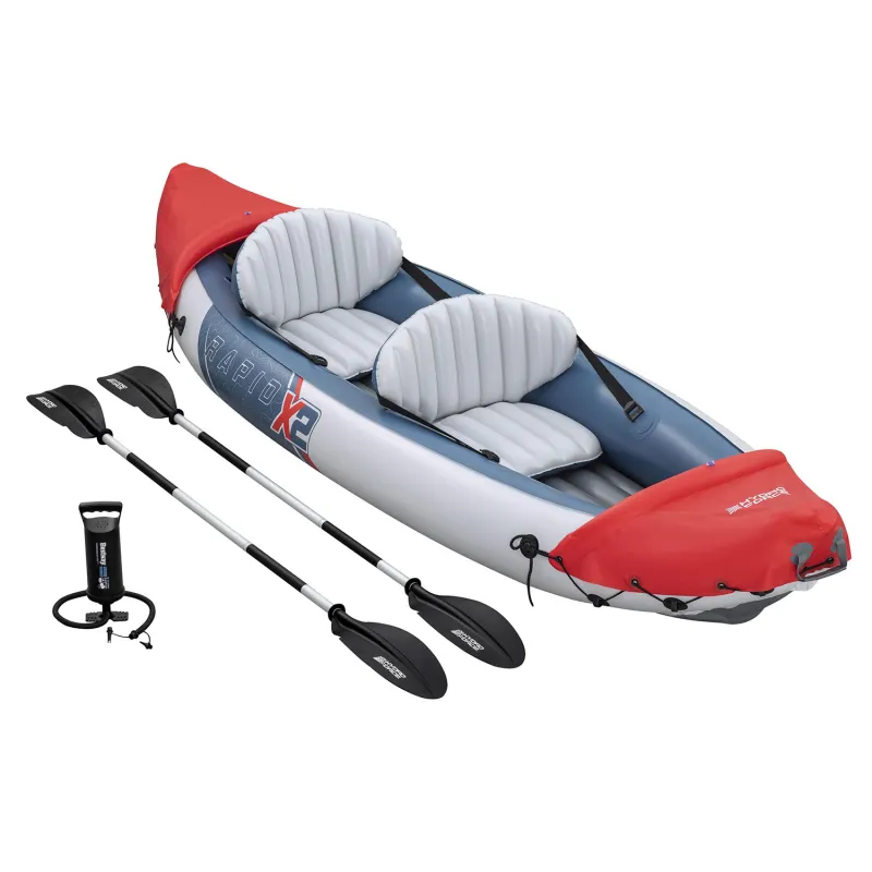 Kajak für den Einsatz im Fluss oder See, ideal für Familienausflüge