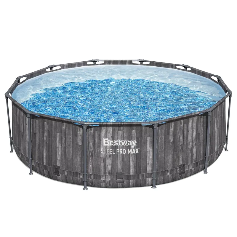 Blauer Stahlrahmen-Pool 366 x 100 cm, ideal für Entspannung im Garten