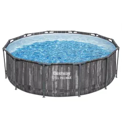Blauer Stahlrahmen-Pool 366 x 100 cm, Bestway 5614X