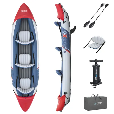 Kajak Hydro-Force Rapid X3 Bestway 65132, robuster Schlauchboot für Wasserabenteuer