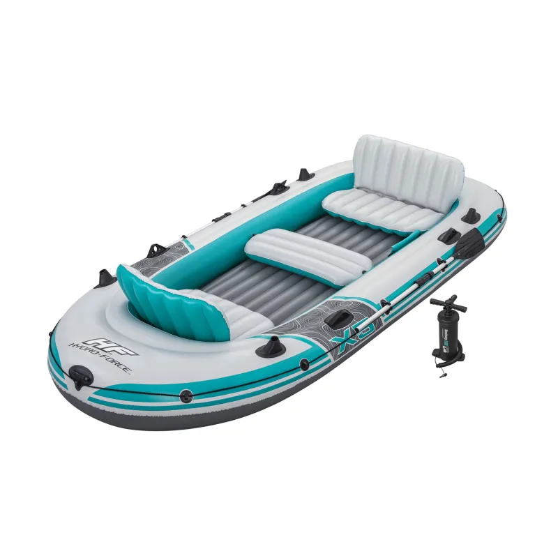 Blauer Schlauchboot, ideal für Freizeitaktivitäten auf dem Wasser