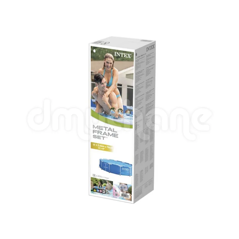 INTEX 28210 Stahlrahmen-Pool, ideal für Sommerunterhaltung im Garten