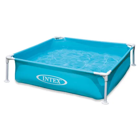 Kinder Stahlrahmenpool 122 x 122 x 30 cm, ideal für Sommervergnügen im Garten