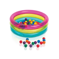 Aufblasbarer Bällebad 86 x 25 cm, ideal für Kinder, sicher und bunt