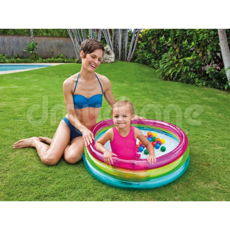 Bunter aufblasbarer Bällebad für Kinder, ideal für Spaß zu Hause oder im Garten