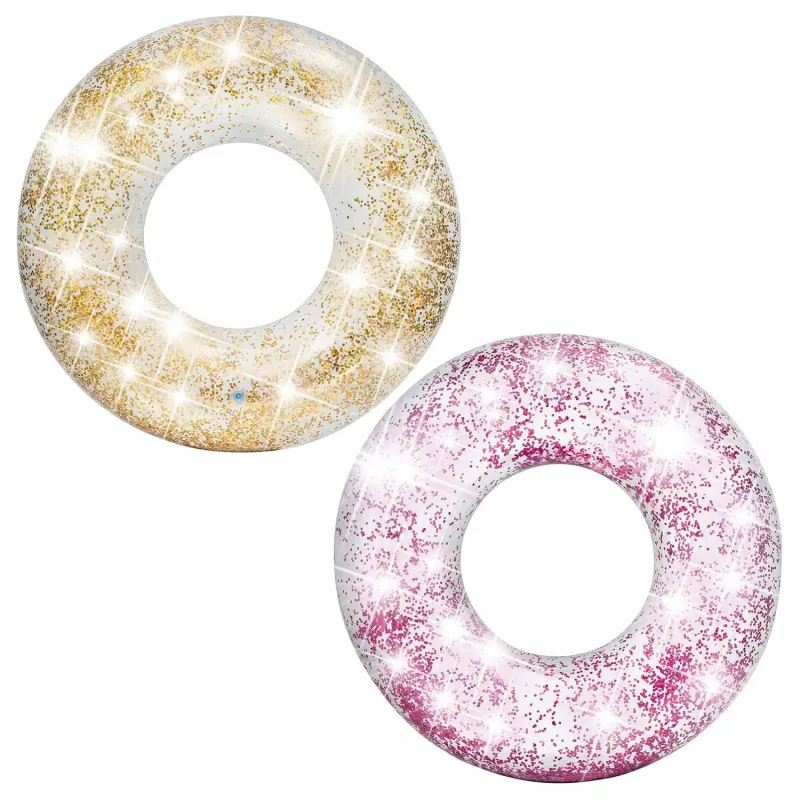 Rosa Schwimmring mit Glitzer INTEX 56274 ideal für Kinder am Strand
