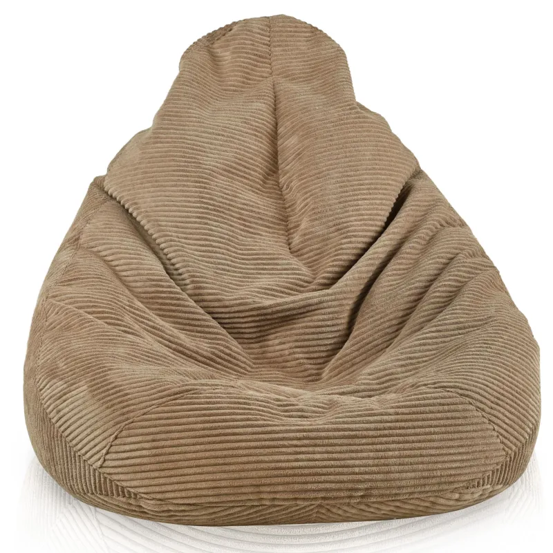 Cord-Sitzsack mit Rückenlehne für Erwachsene XXL