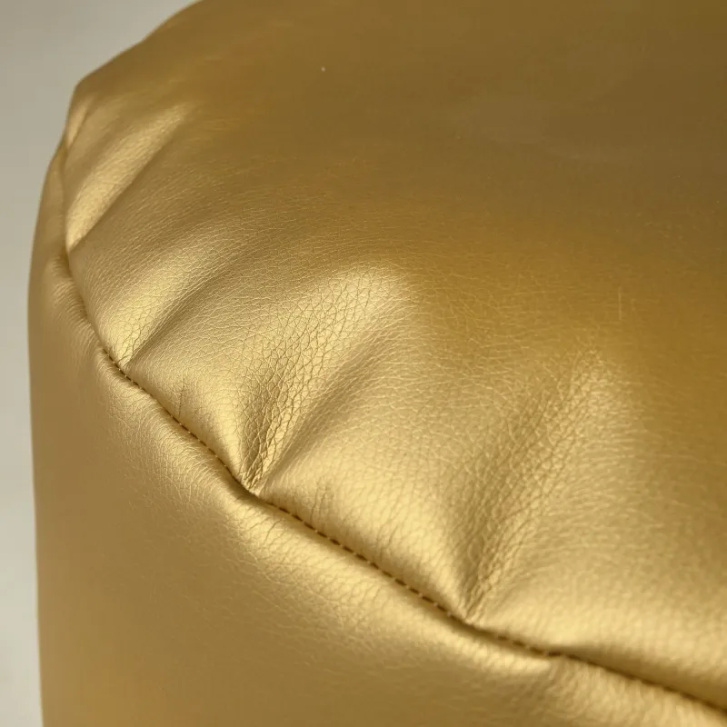 Zylinder-Pouf Cilindro Kunstleder Gold | Italpouf