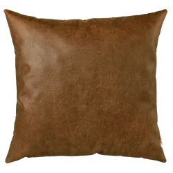Quadratisches Dekokissen 45 x 45 cm - Premium Echtleder