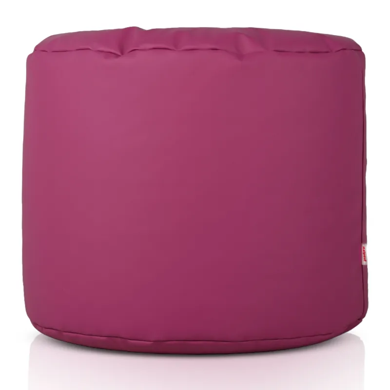 Zylinder-Pouf Cilindro Kunstleder Gold | Italpouf