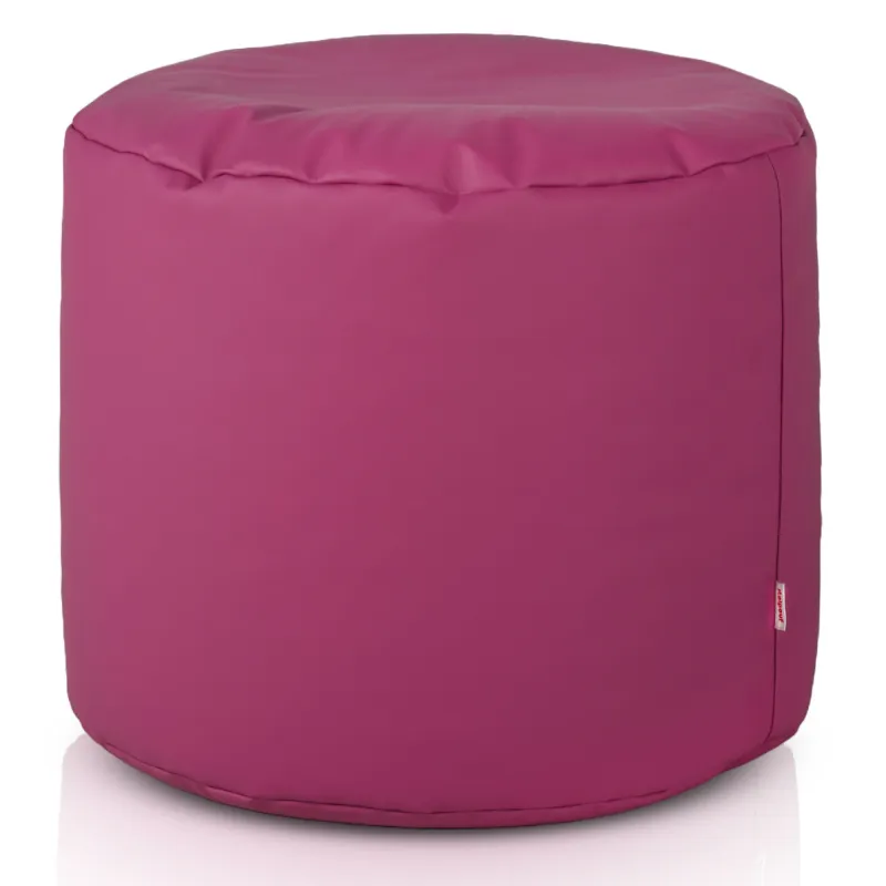 Zylinder-Pouf Cilindro Kunstleder Gold | Italpouf