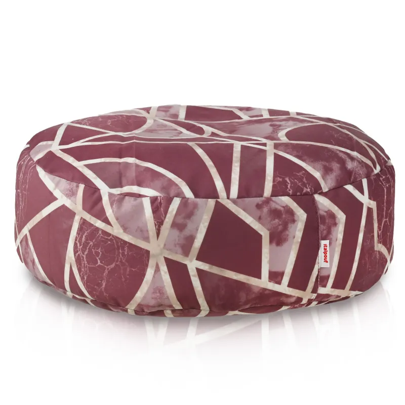 Runder Pouf Fußhocker - Premium Prints Design