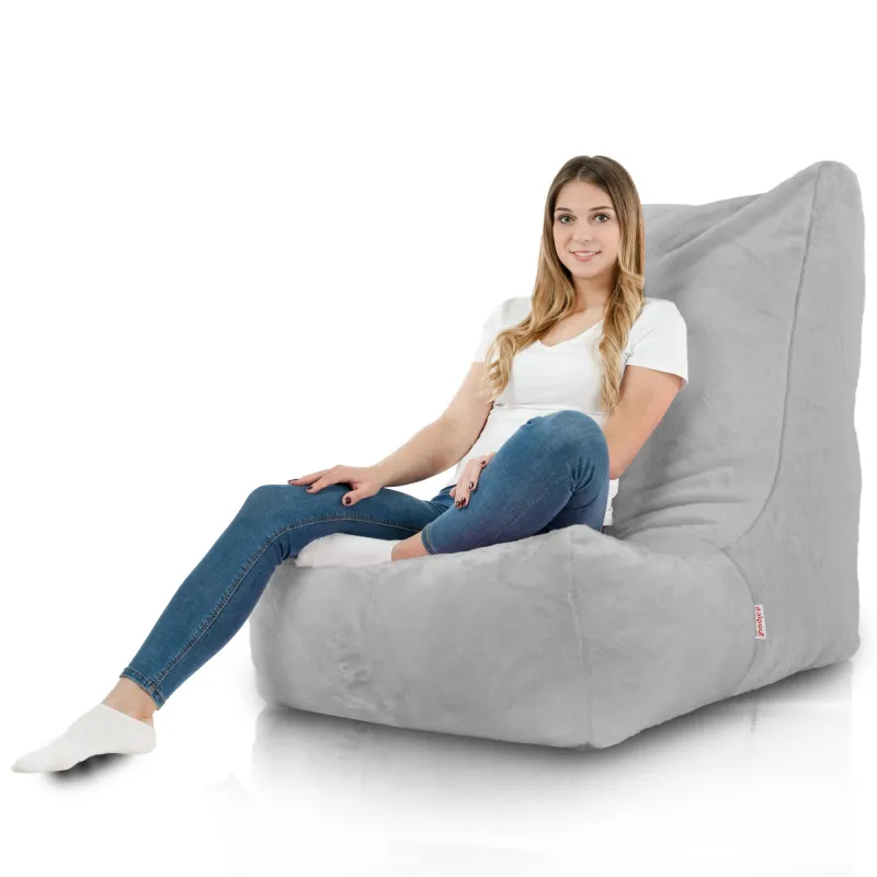 Eleganter grauer Sitzsack für stilvolle Wohnräume