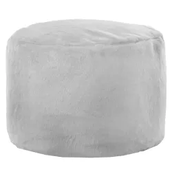 Pouf Runder Sitzhocker Zylinder - Yeti Kunstfell