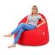 Rot Sitzsack XXL Kunstleder Modern