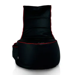 Schwarzer Sitzsack mit ergonomischem Design für Gaming-Komfort