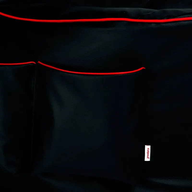 Bequemer schwarzer Sitzsack für Gaming und Entspannung