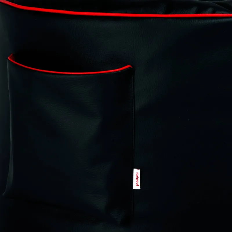 Bequemer schwarzer Gaming Sitzsack aus strapazierfähigem Kunstleder für Entspannung