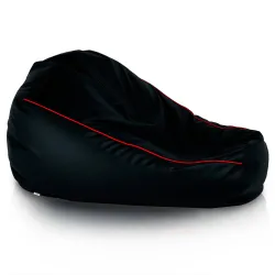 Trendiger schwarzer Gaming Sitzsack mit modernem Design für zeitgemäße Innenräume