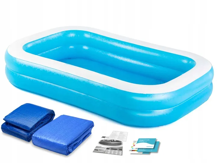 Aufblasbare Familienpool 262 x 175 x 51 cm Bestway 54006 + Abdeckung - 2
