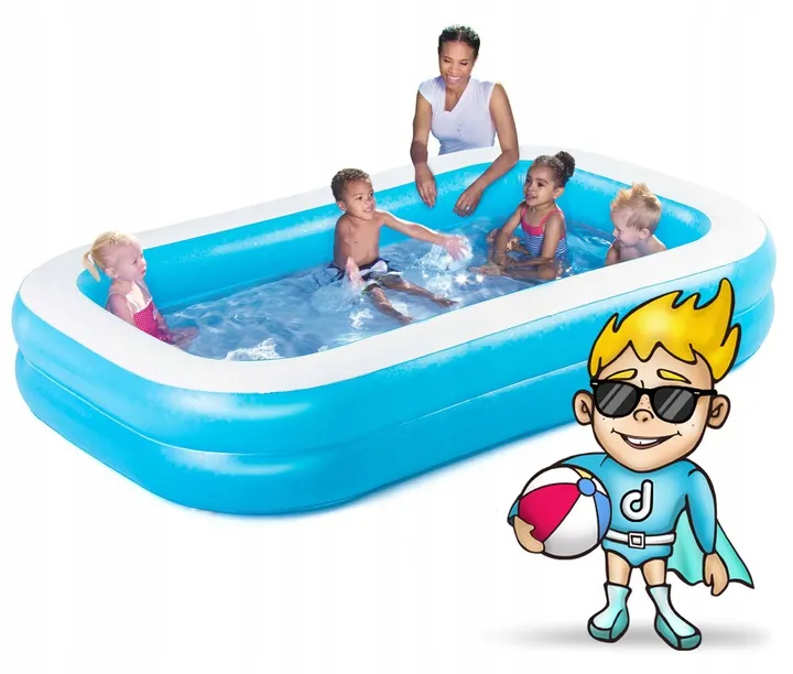 Aufblasbare Familienpool 262 x 175 x 51 cm Bestway 54006 + Abdeckung - 3