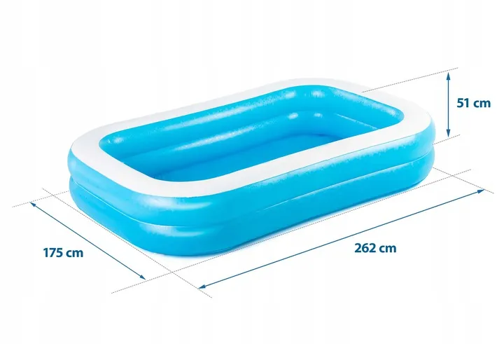Aufblasbare Familienpool 262 x 175 x 51 cm Bestway 54006 + Abdeckung - 5