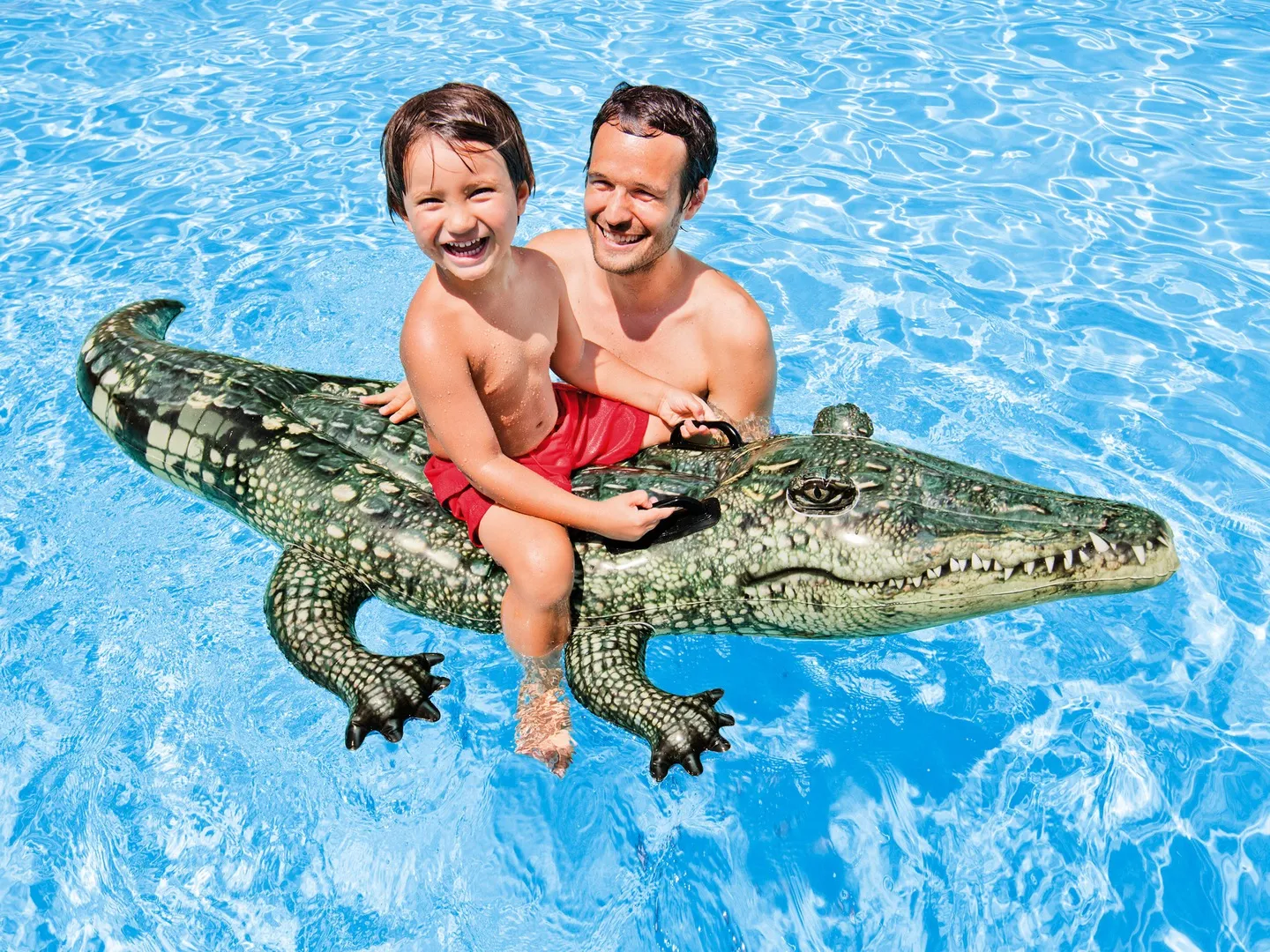 Aufblasbare Alligator Luftmatratze 170 x 86 cm INTEX 57551 - 3