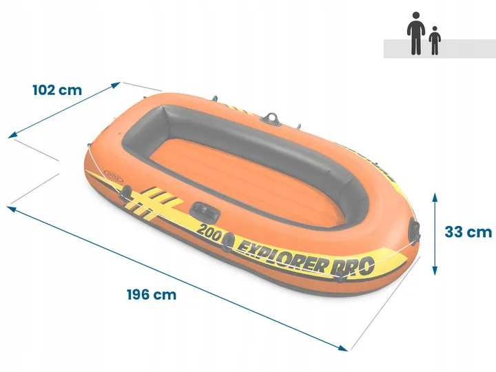 Intex Explorer PRO 200 Aufblasbar Boot 196 x 102 x 33 cm 58356 - 4