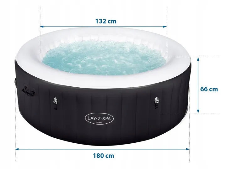 Aufblasbarer Whirlpool Lay-Z Miami 4-Person Bestway 60001 - 11