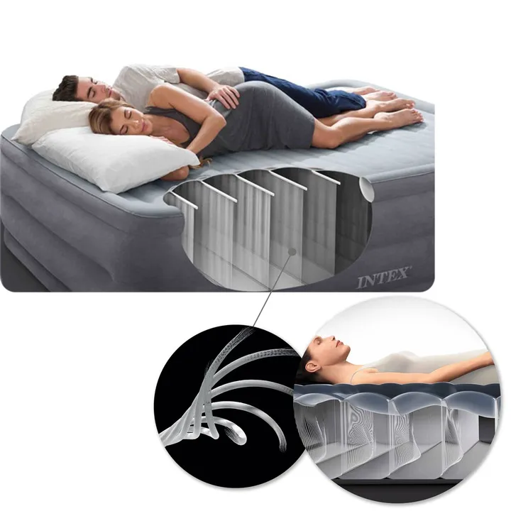 INTEX 64763 Aufblasbare Luftmatratze mit Eingebauter Fußpumpe - 5