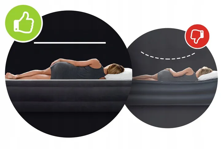 Aufblasbare Luftmatratze mit Pumpe und zwei Kissen INTEX 64765 - 7