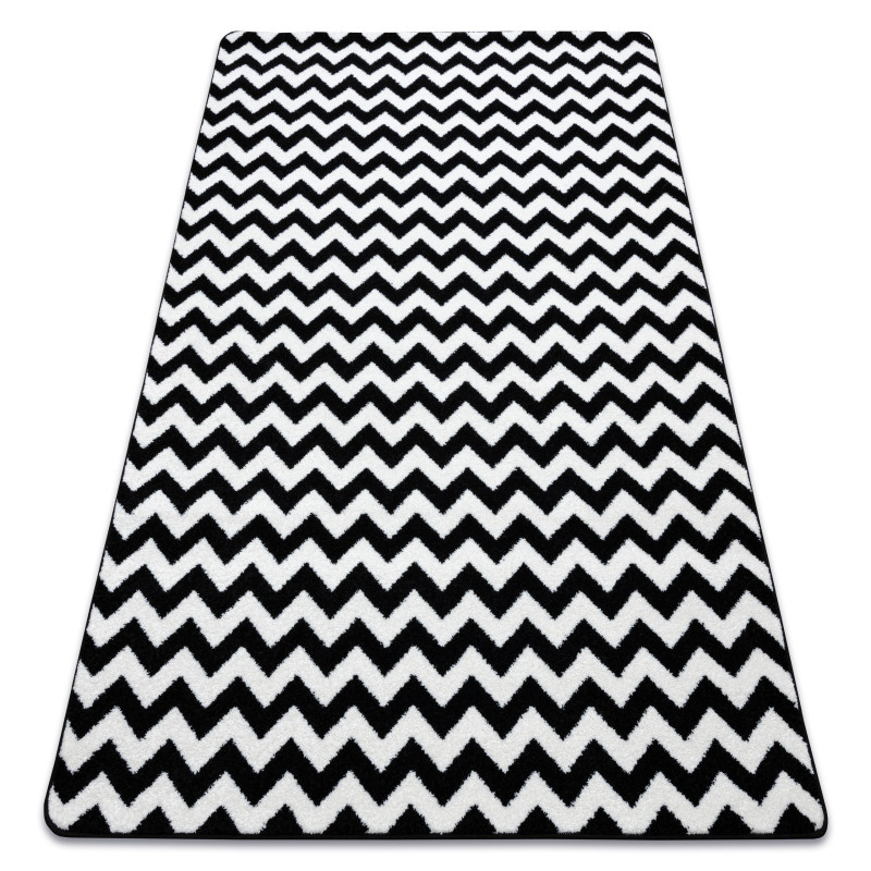 Teppich SKETCH - F561 creme/schwarz - Zickzack - Moderne Teppiche