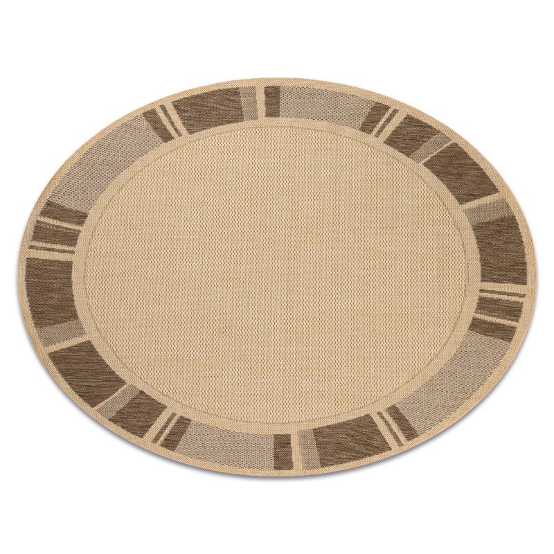 TEPPICH SISAL KREIS FLOORLUX 20195 mais / coffe - Teppiche Sisal Flachgewebe